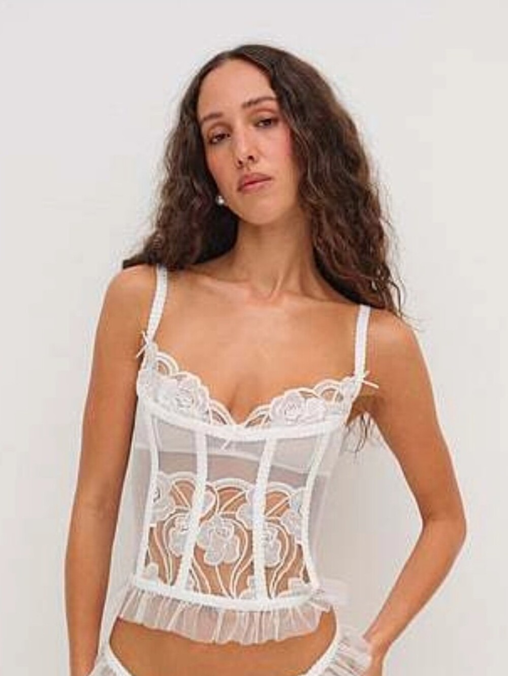 For Love & Lemons Blushing Blooms Bustier Top